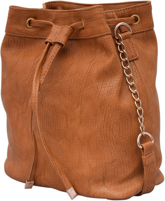 

DNZ Women Casual Tan Leatherette Sling Bag