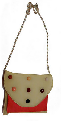 

Marino Mantra Girls Evening/Party Beige, Pink Leatherette Sling Bag