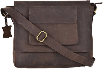 

Adamburk Men & Women Casual Brown Genuine Leather Sling Bag