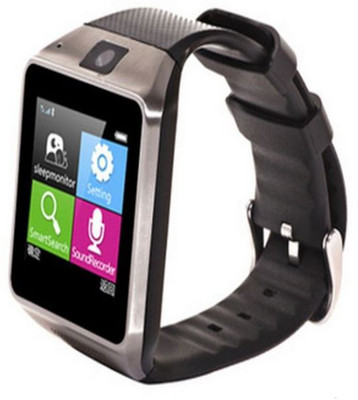 

ewell Bluetooth Smart Watch silver Smartwatch(Black Strap Free Size)