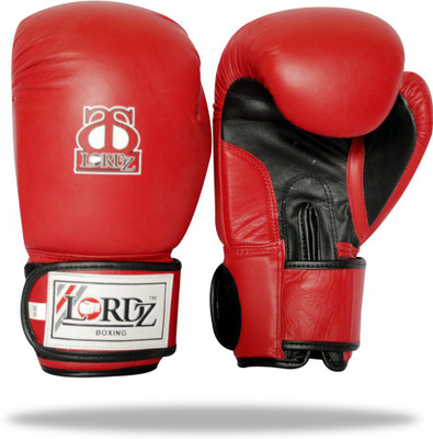 Lordz Training Sparring Punching Glove Synthetic Leather Practice Amateur Gloves Boxing (Red) Boxing Gloves (S, Red)