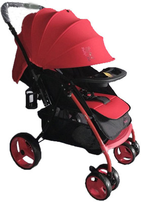 

Pollys Pet JX9725-TCW-R Stroller(Multi, Red)