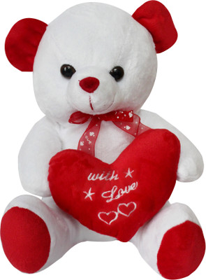 

HTD White Heart Teddy Bear "With Love" - 30 cm(White)