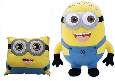 kaykon Big Daddy Minion 25 inch With his Minion Plush Pillow 18 inch - Ultra Soft Premium Quality - #OnlyonFlipkart - 62 cm(Multicolor)