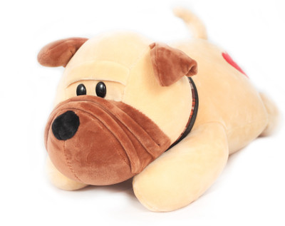 

Tickles Super Soft Cute Bull Dog - 30 cm(Brown)