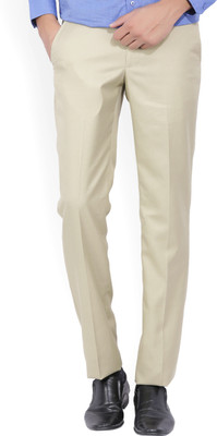 John Miller Regular Fit Men Beige Trousers