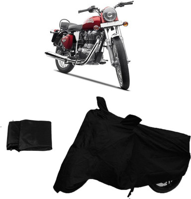 IKJ Two Wheeler Cover for Royal Enfield(Twin spark, Black)