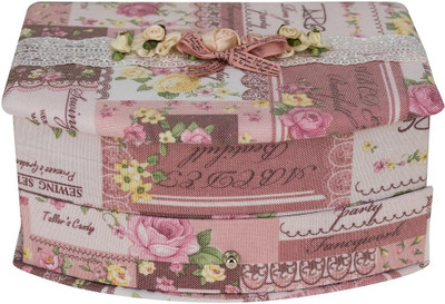 

AVMART Floral Pink Flower Cosmetic Organizer Makeup, Multi Purpose, Fashion, Jewellery Vanity Box(White, Pink)