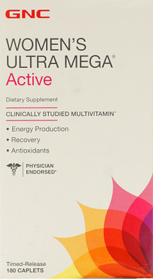 

GNC Women's Ultra Mega Active Supports Energy Production, Recovery And Provides Antioxidant(180 No)