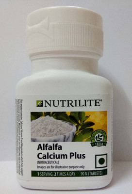 

Amway Nutrilite Alfalfa Calcium Plus – 90 Tablets’(90 mg)