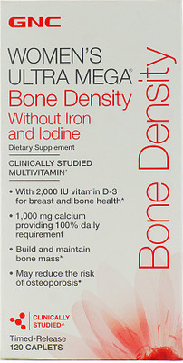GNC Women's Ultra Mega Bone Density Caplets(120 No)