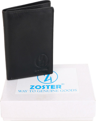 

Zoster Men Black Genuine Leather Wallet(6 Card Slots)