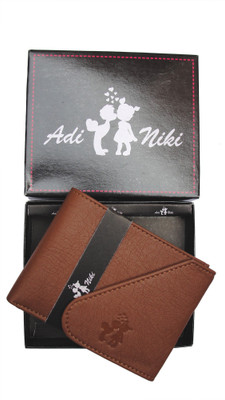 

Adi Niki Men Brown Artificial Leather Wallet(6 Card Slots)