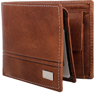 

Am Leather Men Brown Genuine Leather Wallet(8 Card Slots), Tan brown