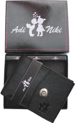 

Adi Niki Men Tan Artificial Leather Wallet(6 Card Slots), Black
