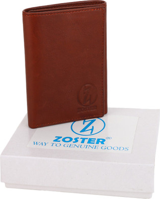 

Zoster Men Brown Genuine Leather Wallet(6 Card Slots)