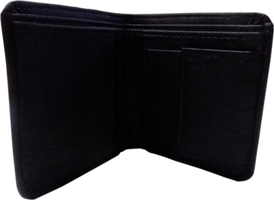 REGE Men Black Canvas Wallet(6 Card Slots)
