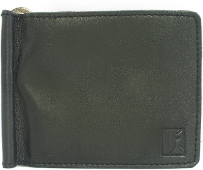 

TOFFIL Men Green Genuine Leather Money Clip(2 Card Slots), Dark green