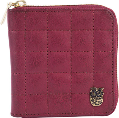 Chumbak Women Casual Maroon Fabric Wallet(6 Card Slots), Red