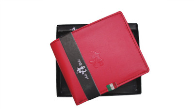

Adi Niki Men Red Genuine Leather Wallet(6 Card Slots)