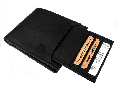 

LANDER Men Black Artificial Leather Wallet(6 Card Slots)