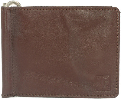 

TOFFIL Men Brown Genuine Leather Money Clip(2 Card Slots)