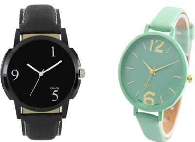 

Greenleaf Analogue Multicolour 60 Designer Stylish Combo Watch - For Couple