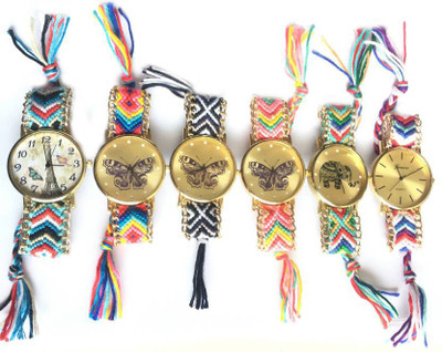 

SIMONE geneva multicolor woolen belt with attractive and eye catcher dials women combo WOOLEN Watch - For Girls