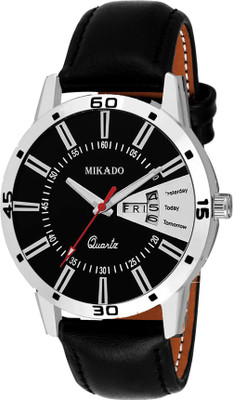 

Mikado Black Dial Day and Date Functional watch For Men's and Boy's Watch - For Men