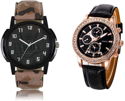 

Greenleaf Analogue Multicolour 109 Designer Stylish Combo Watch - For Couple