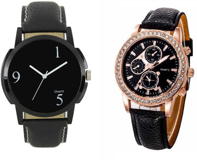

Greenleaf Analogue Multicolour 77 Designer Stylish Combo Watch - For Couple