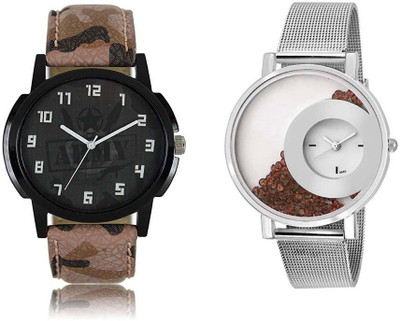 

Cloudwood Analogue Multicolour 118 Designer Stylish Combo Watch - For Couple