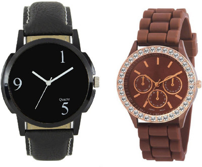 

Greenleaf Analogue Multicolour 74 Designer Stylish Combo Watch - For Couple