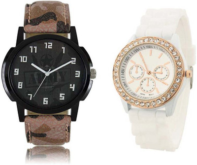 

Greenleaf Analogue Multicolour 105 Designer Stylish Combo Watch - For Couple
