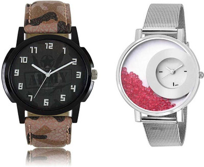 

Cloudwood Analogue Multicolour 119 Designer Stylish Combo Watch - For Couple