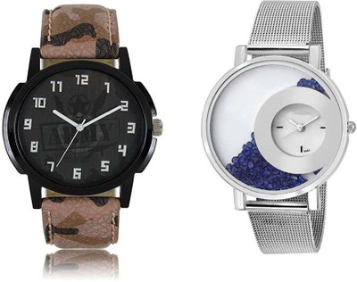 Cloudwood Analogue Multicolour 117 Designer Stylish Combo Watch - For Couple
