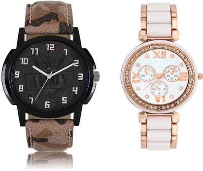 

Cloudwood Analogue Multicolour 116 Designer Stylish Combo Watch - For Couple