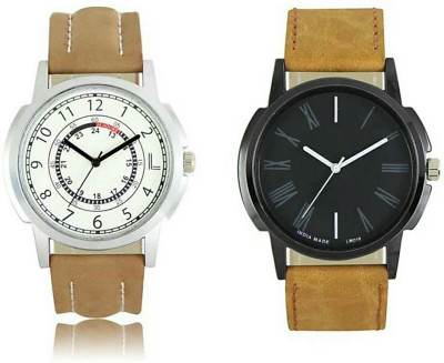 

victance lorem 17-19 multicolor dial stylist designer leather belt analogue wrist watch for boy's and men Watch - For Men