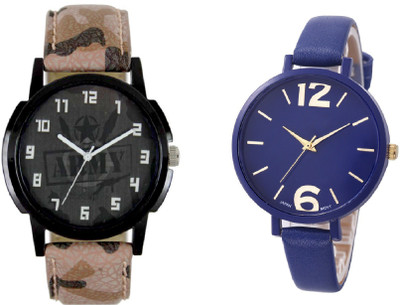 

Greenleaf Analogue Multicolour 89 Designer Stylish Combo Watch - For Couple