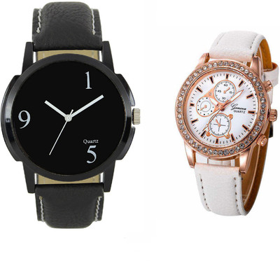 

Greenleaf Analogue Multicolour 82 Designer Stylish Combo Watch - For Couple