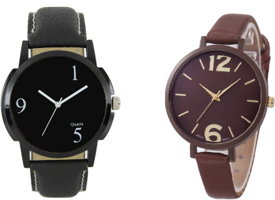 

Greenleaf Analogue Multicolour 58 Designer Stylish Combo Watch - For Couple