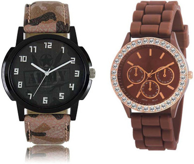 

Cloudwood Analogue Multicolour 106 Designer Stylish Combo Watch - For Couple