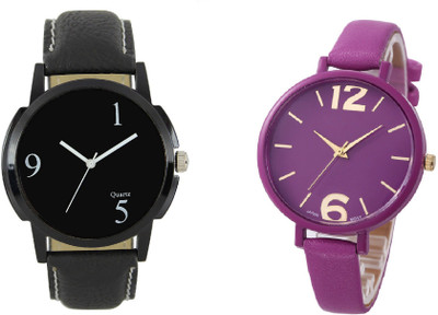 Cloudwood Analogue Multicolour 59 Designer Stylish Combo Watch - For Couple