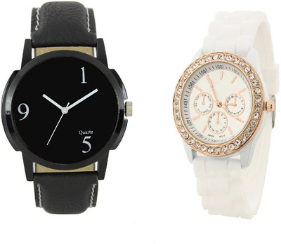 Greenleaf Analogue Multicolour 73 Designer Stylish Combo Watch - For Couple