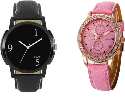 

Greenleaf Analogue Multicolour 80 Designer Stylish Combo Watch - For Couple