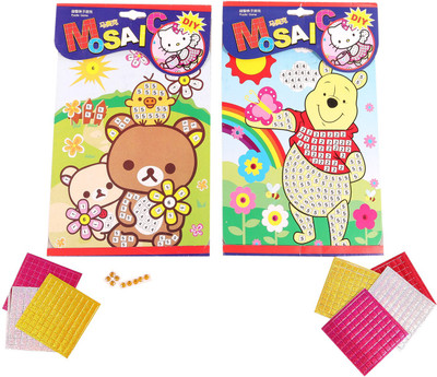 

SN toy zone Cute Cartoon Mosaic Art for kids(Pack of 2 Multi Characters)
