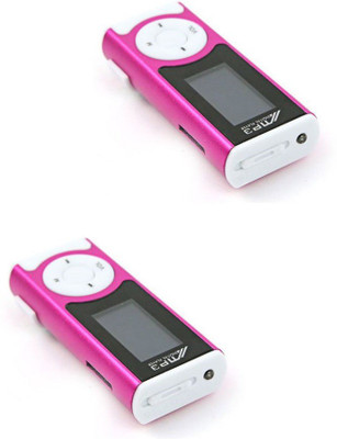 

CRETO Latest display mp3 player pack of 2 support upto 16gb external memory card MP3 Player(Pink, 1.2 Display)