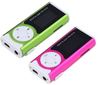 

CRETO latest green pink combo digital mp3 player pack of 2 MP3 Player(Green, Pink, 1.2 Display)