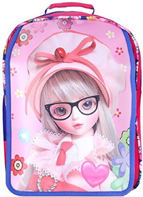 

BEST SHOP 3D eyes closing flap cover school bag for school girls 10 L Backpack(Pink)
