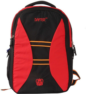 

dafter Polyester 1.5 L Laptop Backpack(Black), Red